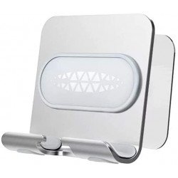 Wall Mobile Phone Bracket Mount Stand with Adhesive for Universal Cell Phone, iPad (Silver Gray)